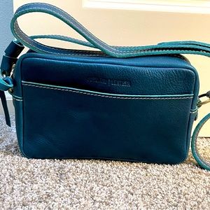 Portland Leather Crossbody  Toaster Bag Lagoon